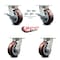 Service Caster 5 Inch Kingpinless Poly on Polyolefin Wheel Caster Swivel Locks 2 Brakes, 4PK SCC-KP30S520-PPUR-SLB-BSL-2-BSL-2 - alternate 4